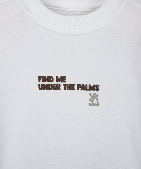 camiseta infantil com algodão estampada off white