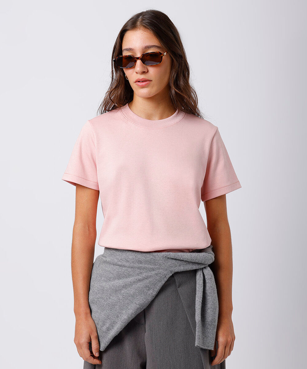 camiseta feminina de algodão peruano slim mindset