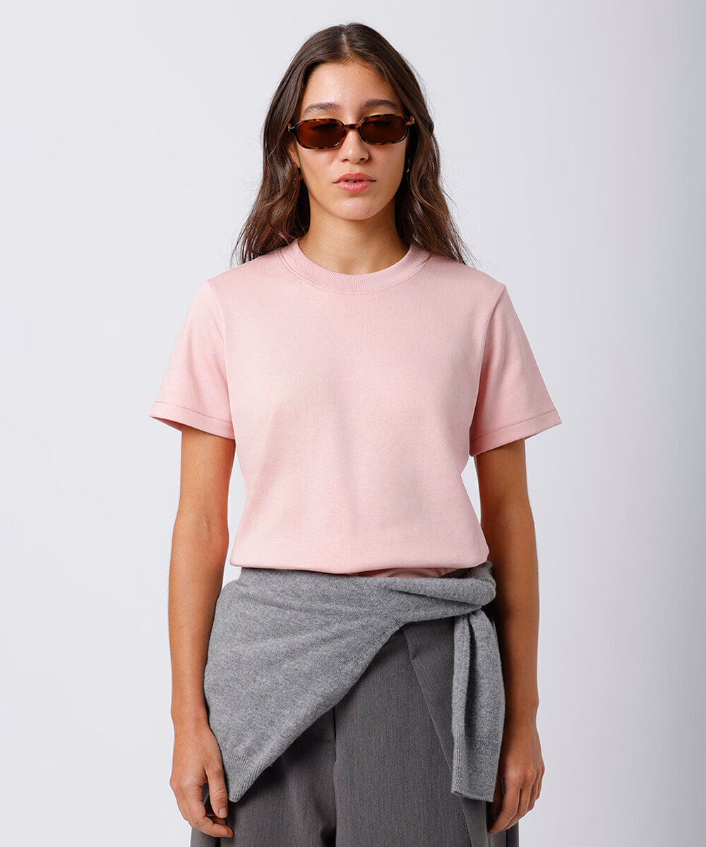 camiseta feminina de algodão peruano slim mindset