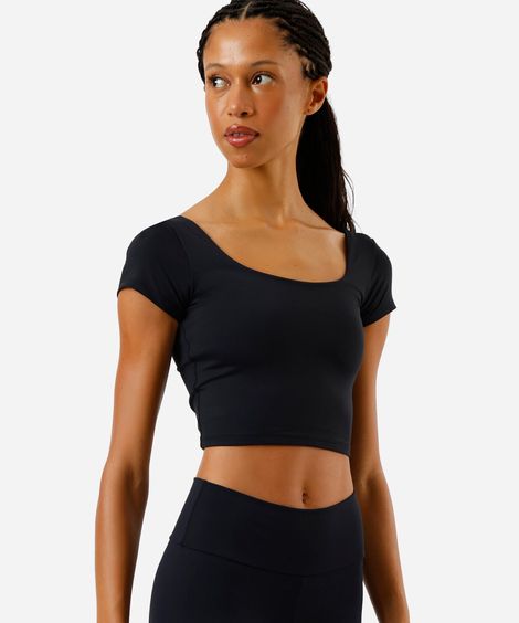 cropped feminino de poliamida cea sports preto