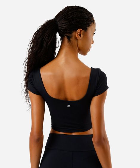 cropped feminino de poliamida cea sports preto