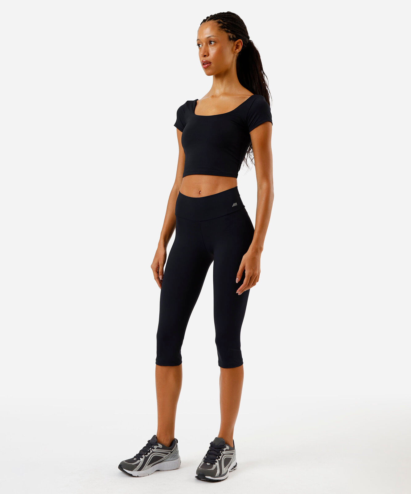 cropped  feminino de poliamida preto