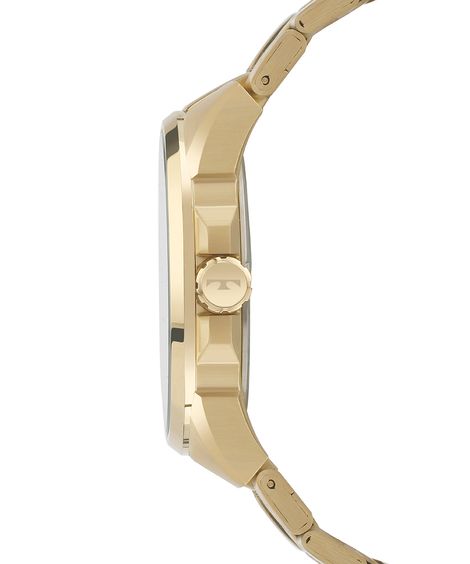 relógio masculino technos analógico calendário 2115tzs 1p dourado