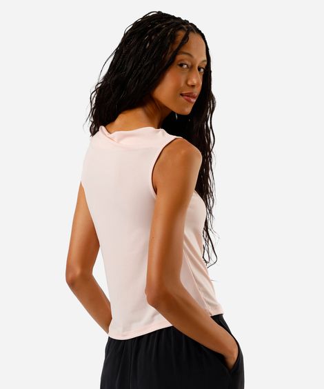 blusa feminina franzida assimétrica rosa