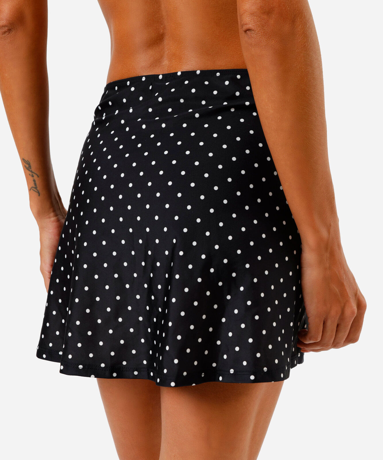 saia saída de praia feminina poá preta