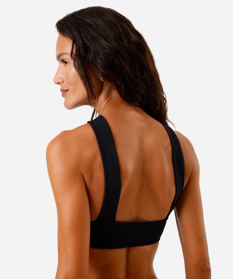 biquíni top halterneck feminino preto