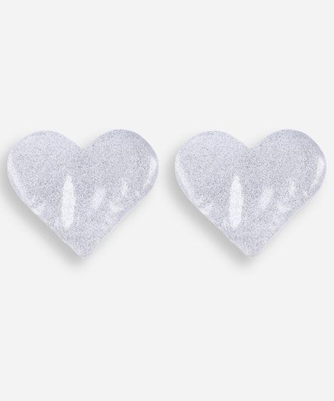 sutiã adesivo invision lov lavável coração prateado