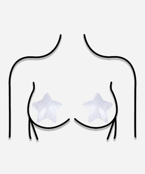 sutiã adesivo invision lov lavável estrela prateado