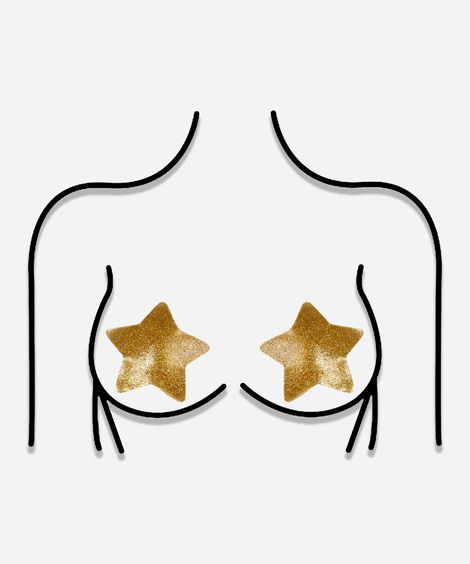 sutiã adesivo invision lov lavável estrela dourado