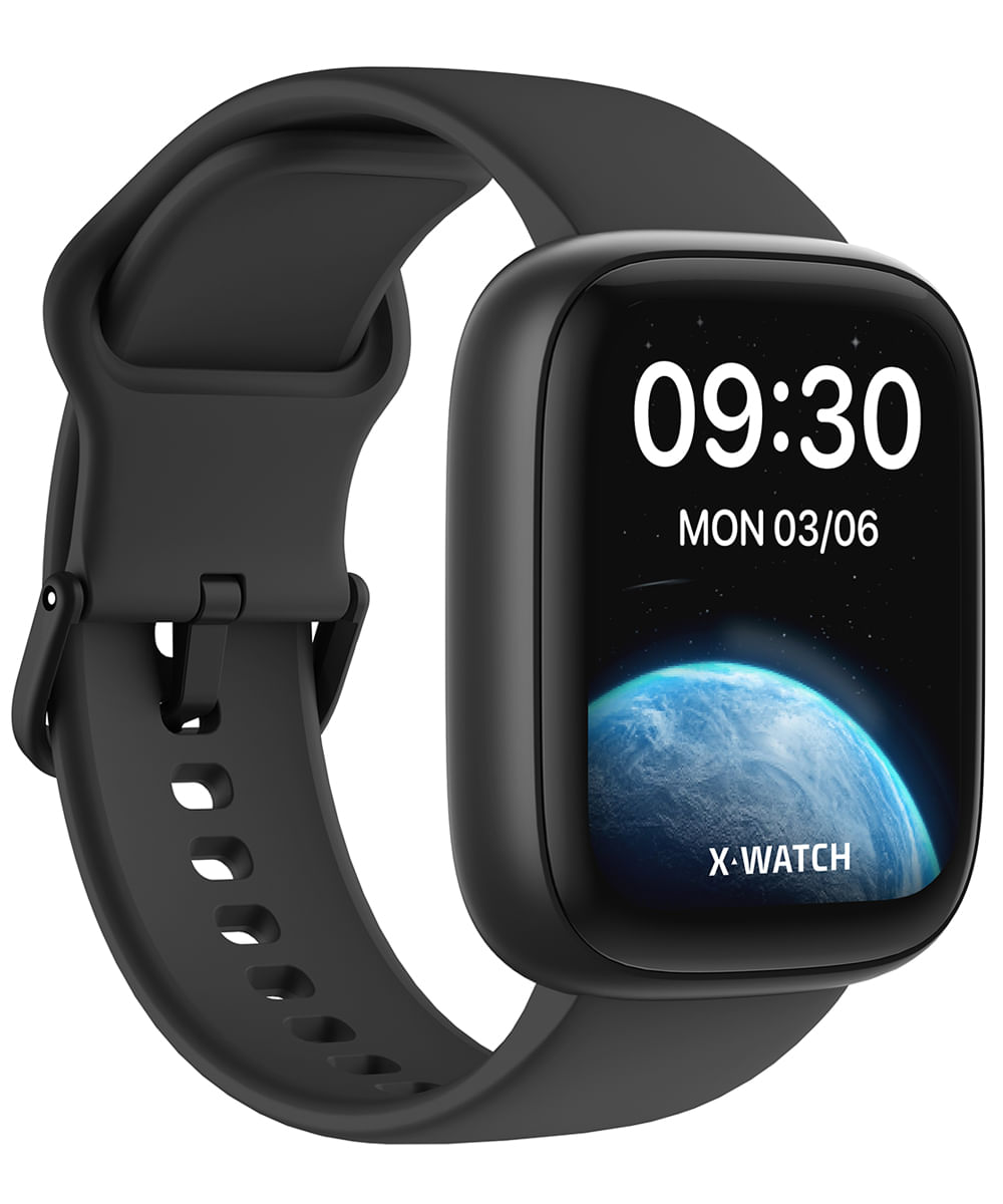 kit relógio unissex smartwatch xswuqpi010a pxrx preto