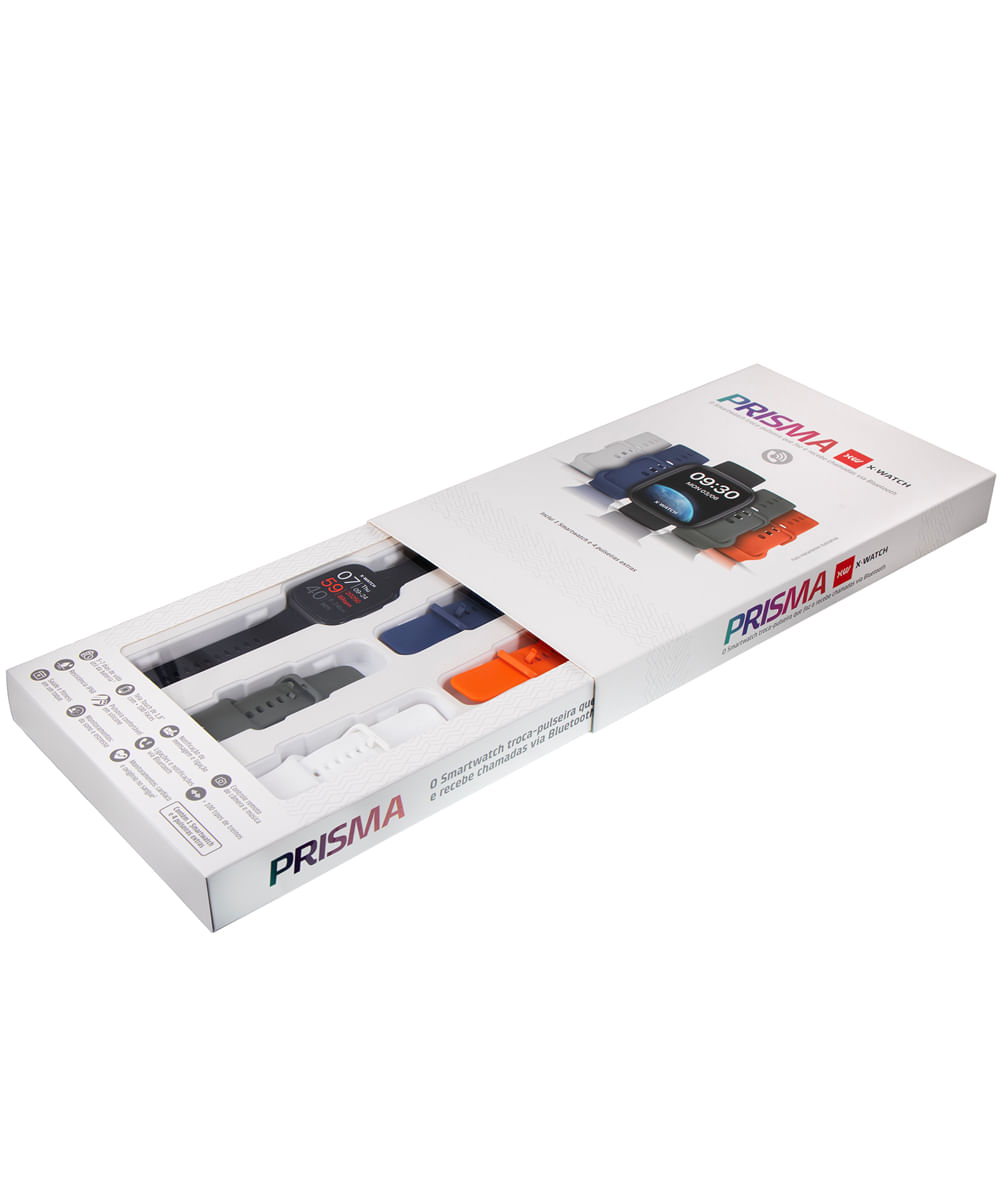 kit relógio unissex smartwatch xswuqpi010a pxrx preto