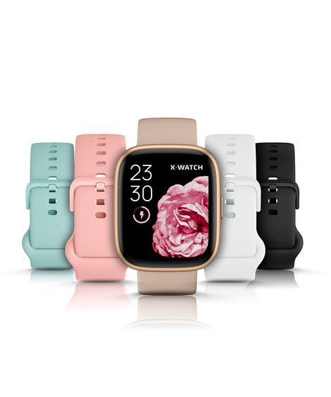 kit relógio unissex smartwatch xswuqpi011a pxrx bege