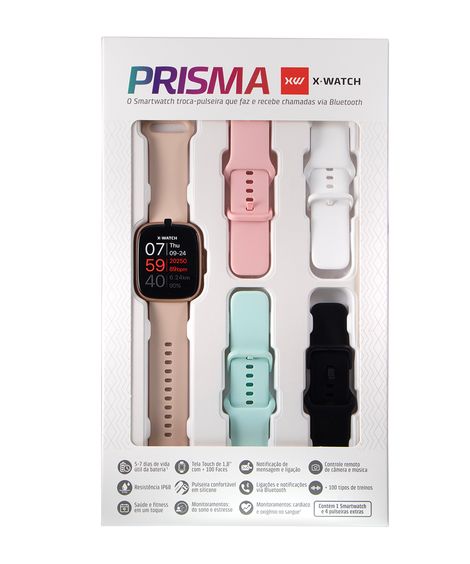 kit relógio unissex smartwatch xswuqpi011a pxrx bege