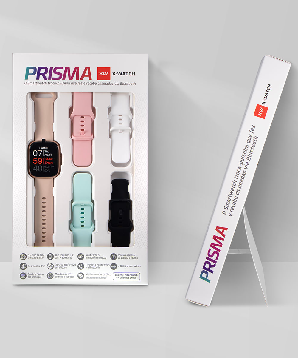 kit relógio unissex smartwatch xswuqpi011a pxrx bege