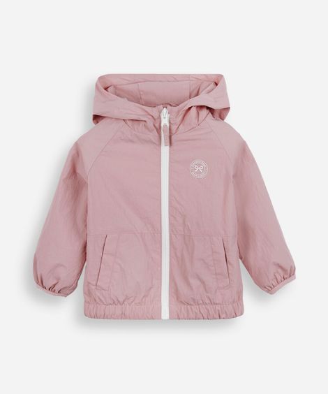 jaqueta infantil corta vento  rosa