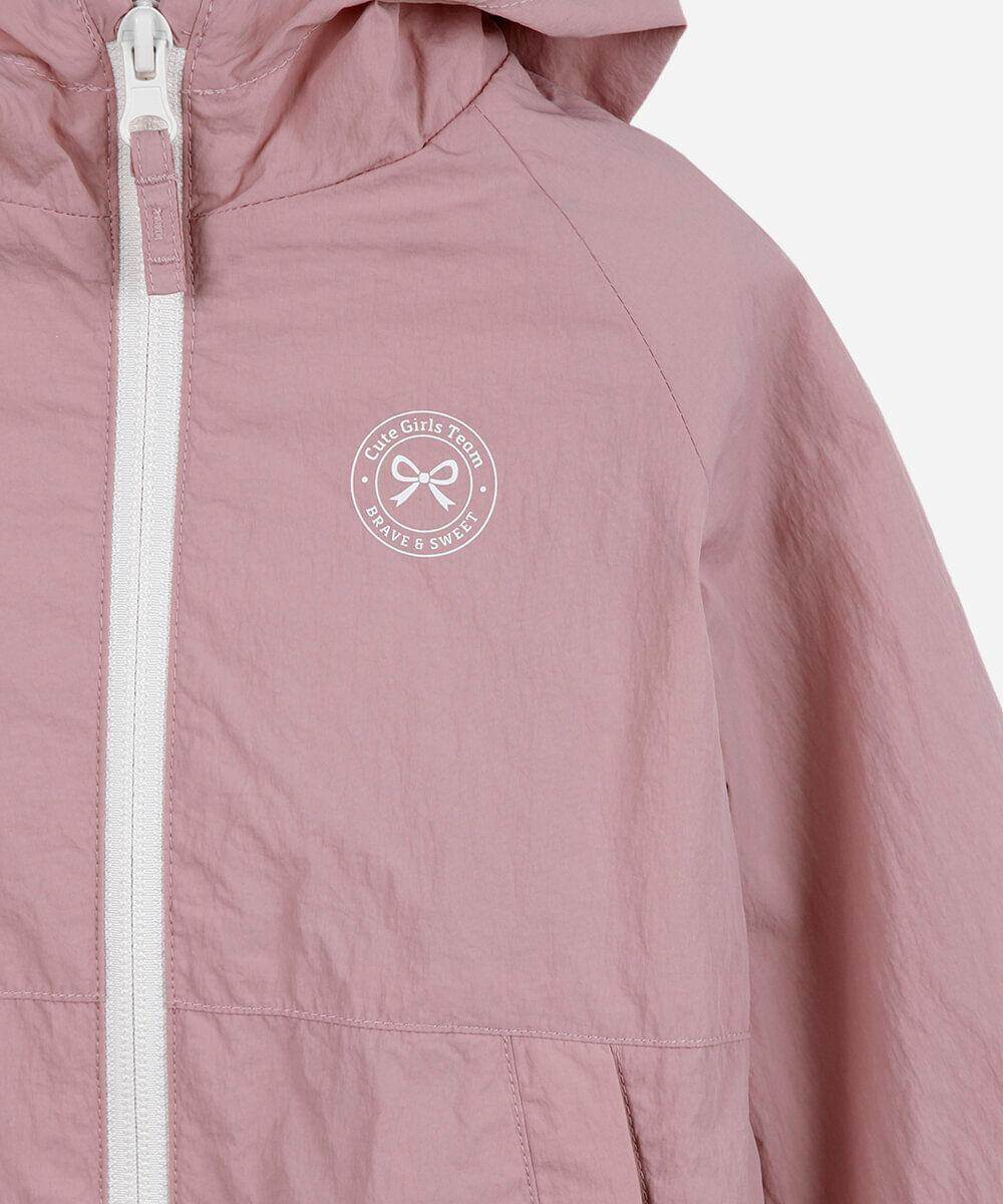 jaqueta infantil corta vento  rosa