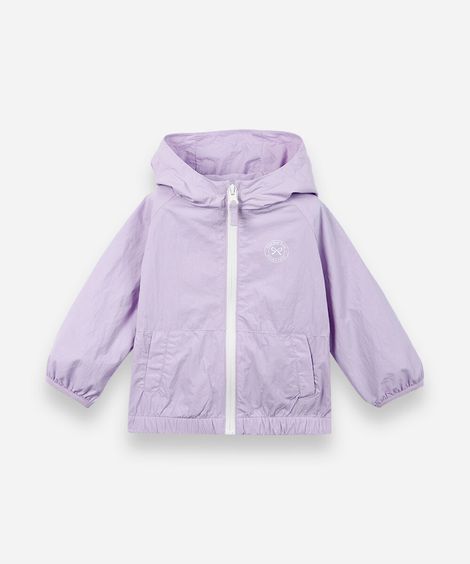 jaqueta infantil corta vento lilás