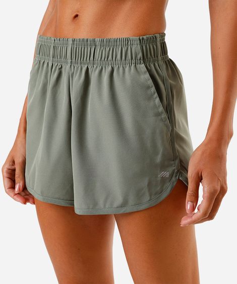 short running feminino esportivo ace verde