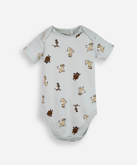 body infantil de algodão simba verde