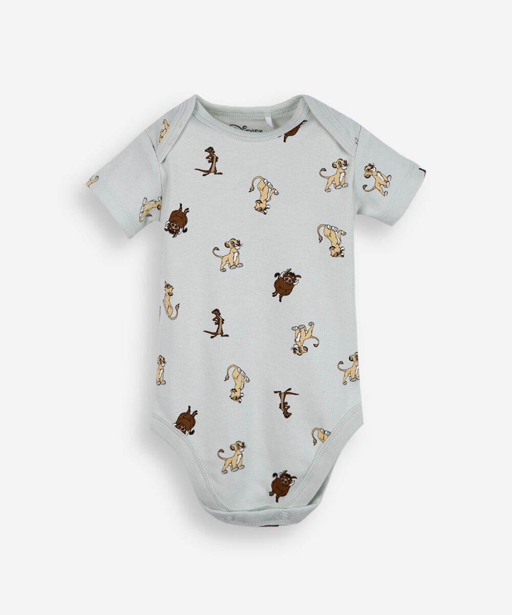 body infantil de algodão simba verde