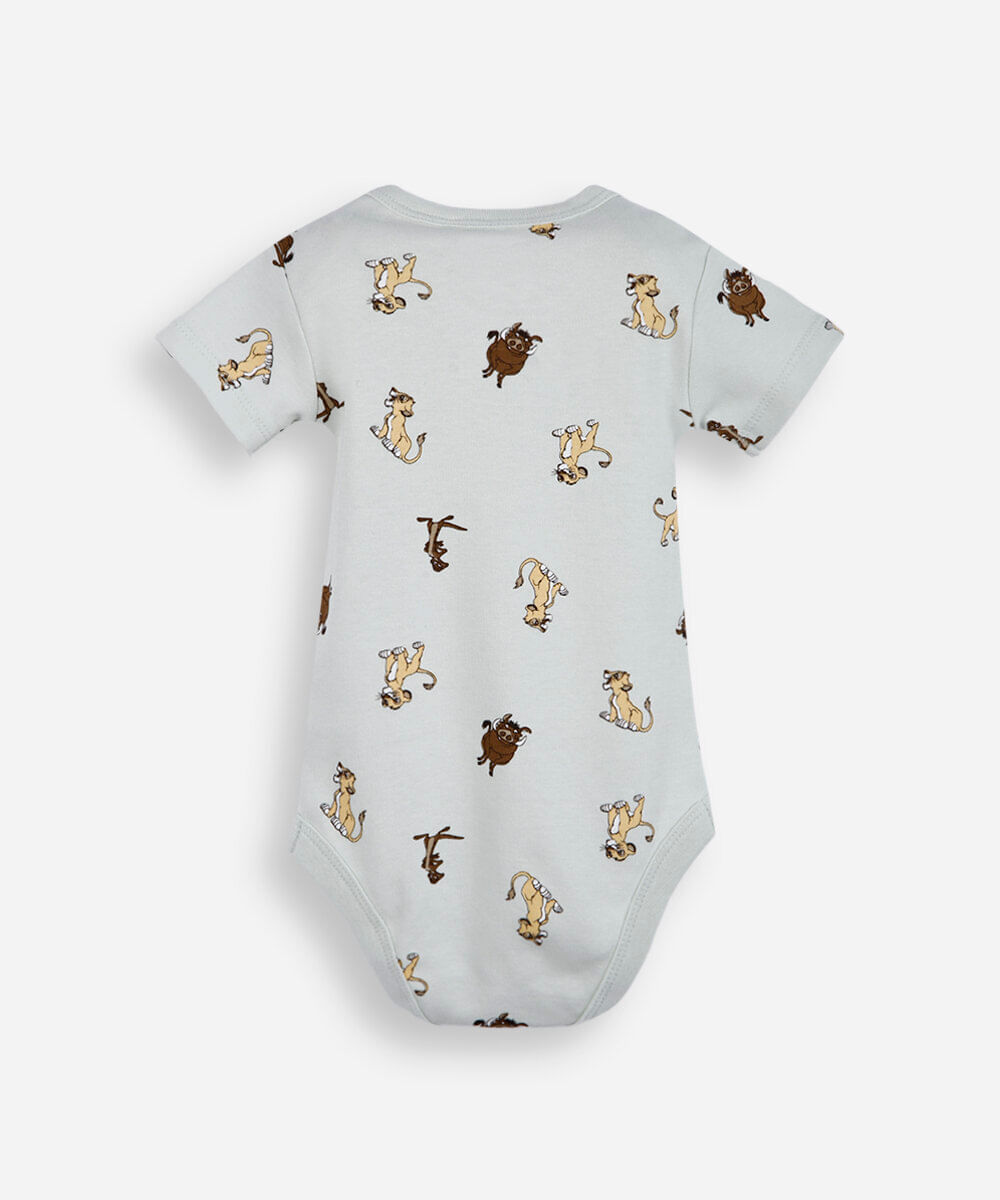 body infantil de algodão simba verde