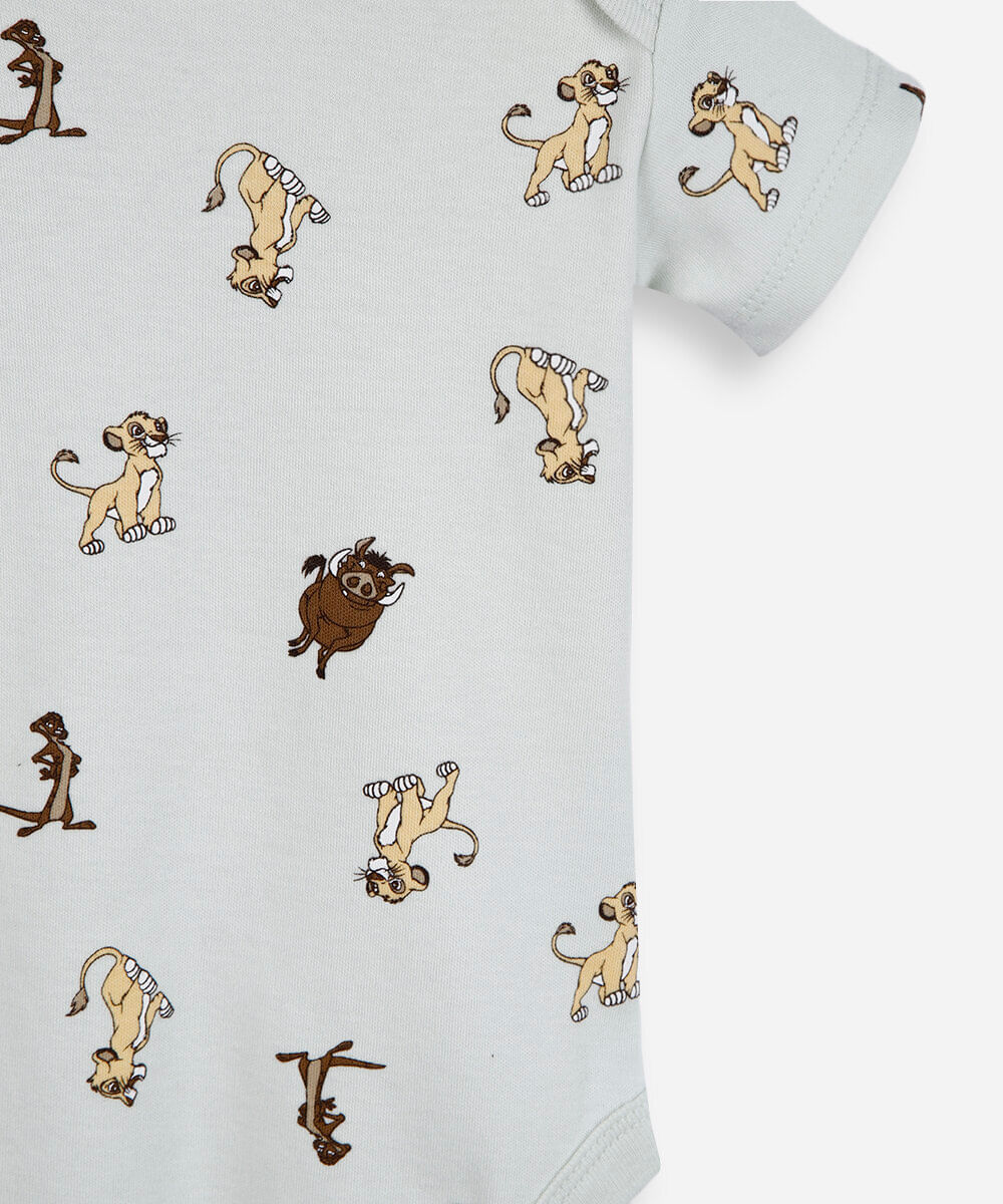 body infantil de algodão simba verde