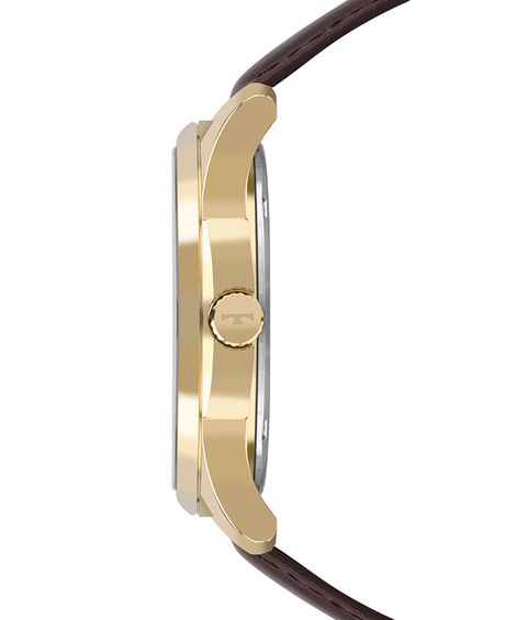 relógio masculino technos analógico calendário 2115tyh 0m dourado