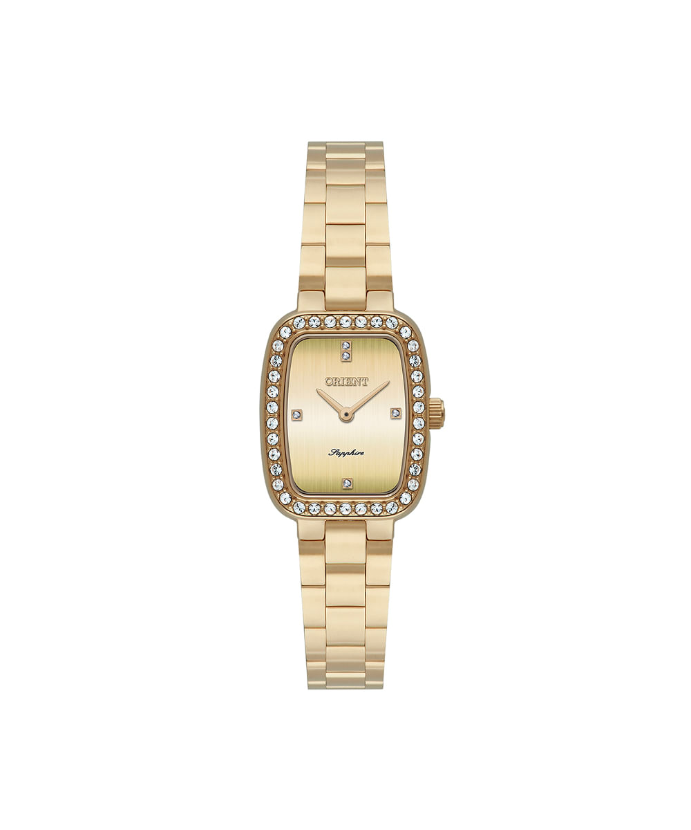 relógio feminino orient analógico lgss0070 c1kx dourado