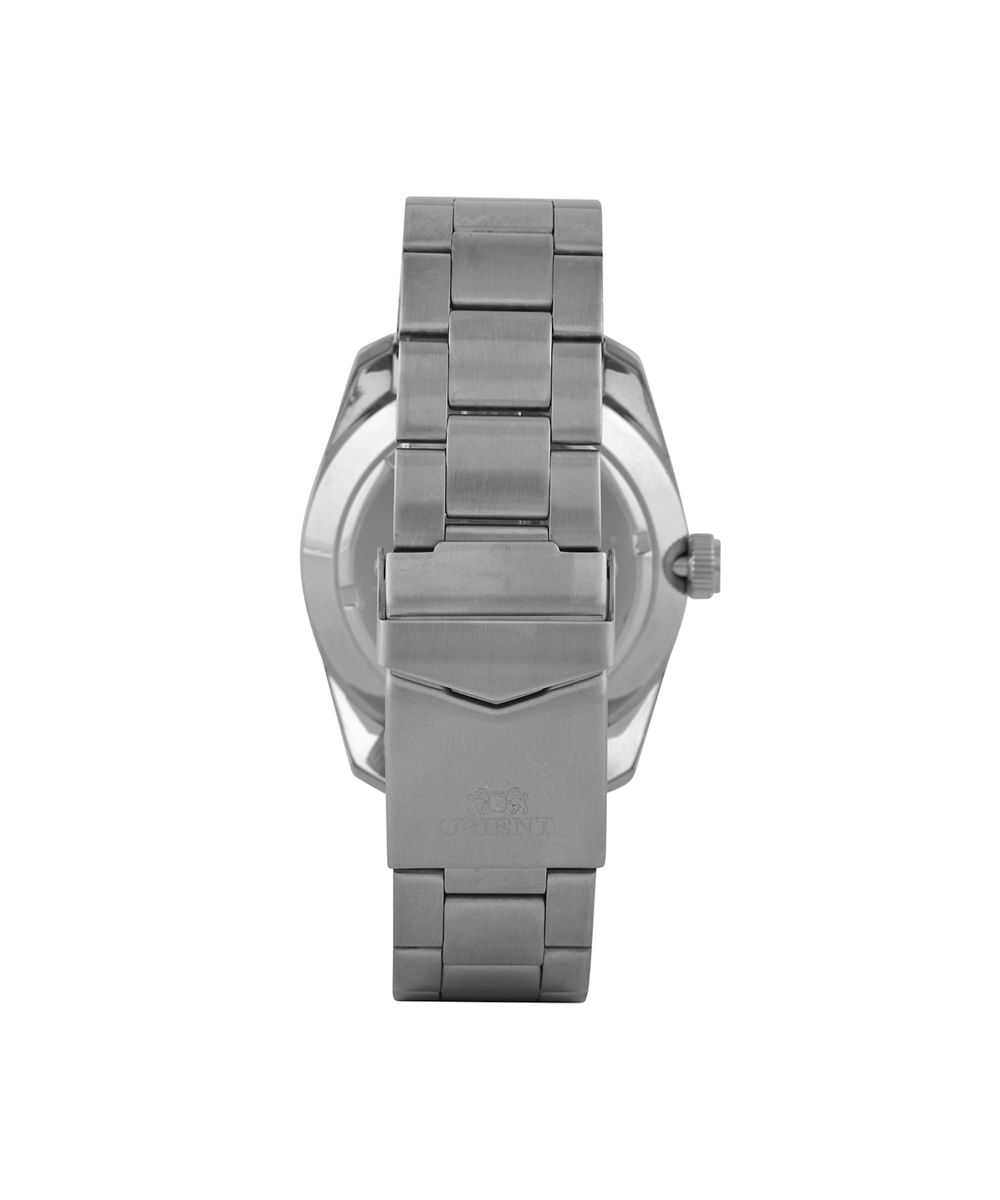relógio masculino orient analógico calendário mbss1447 d2sx prateado