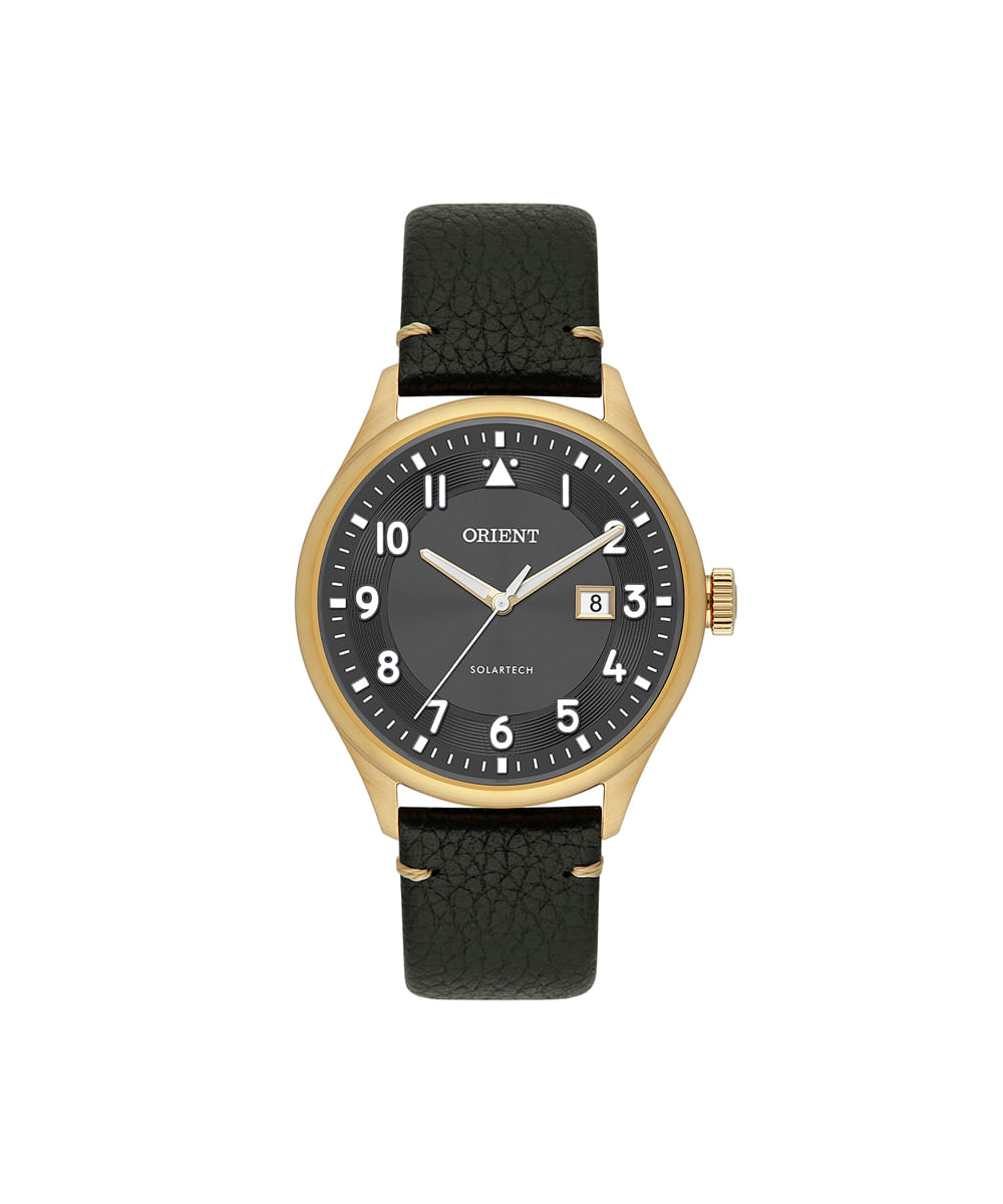relógio masculino orient analógico calendário mgsc1020 g2px dourado