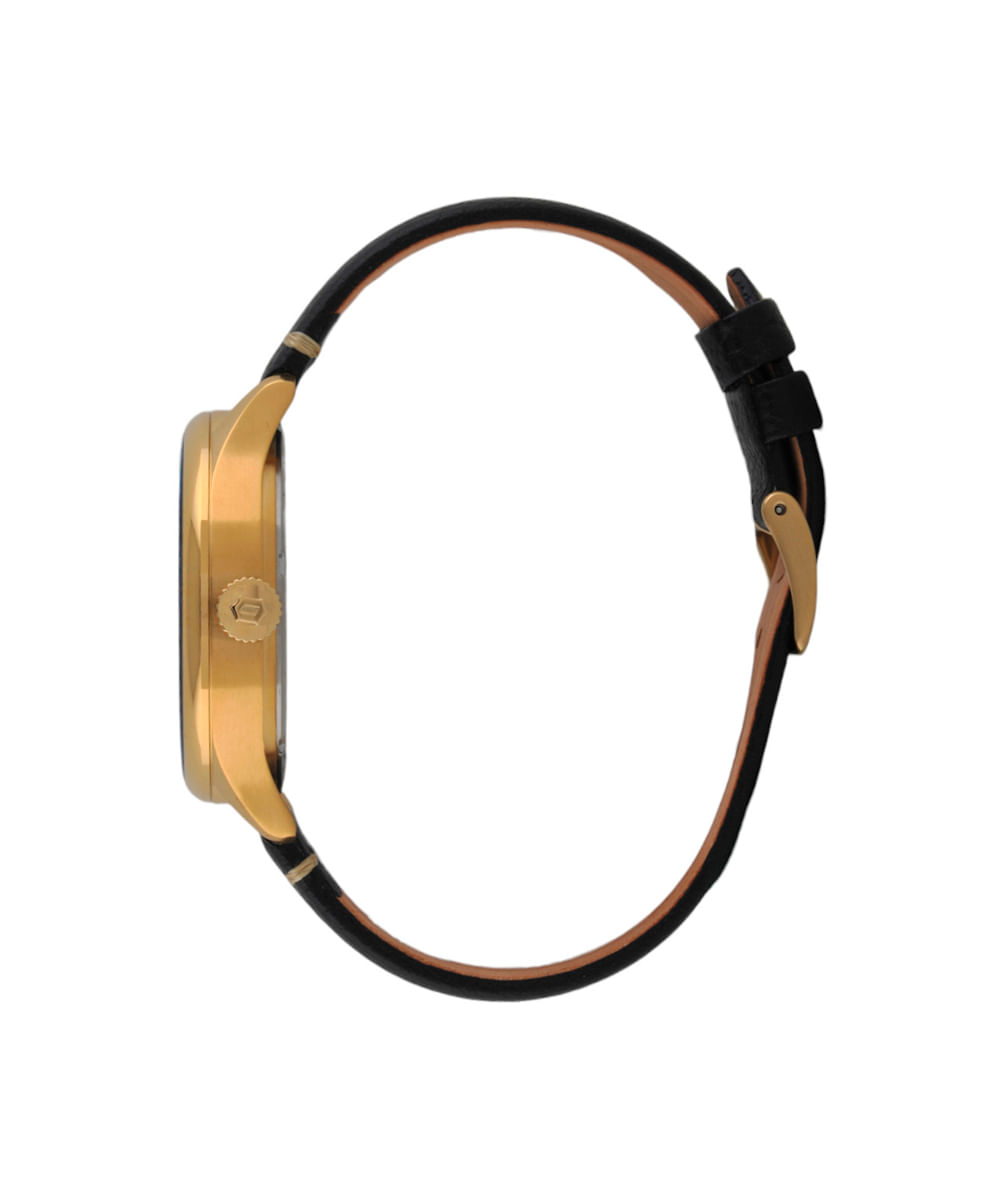 relógio masculino orient analógico calendário mgsc1020 g2px dourado