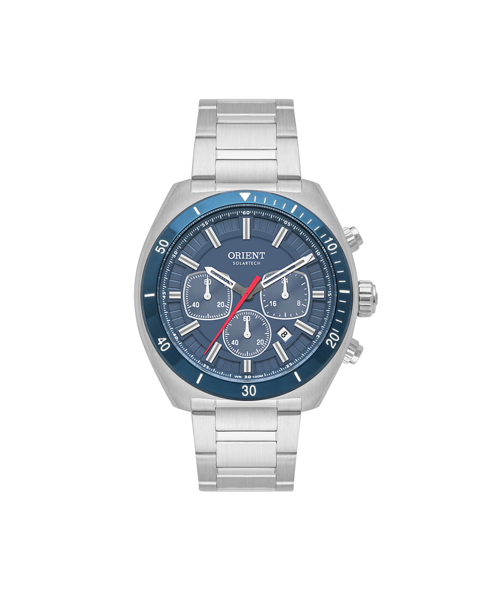 relógio masculino orient cronógrafo mbssc285 d1sx prateado