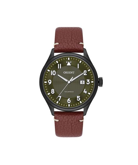 relógio masculino orient analógico calendário mpsc1017 e2nx marrom