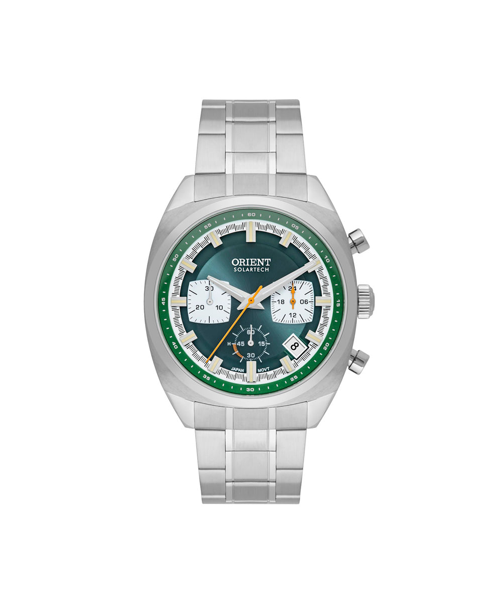 relógio masculino orient cronógrafo mbssc269 e1sx prateado