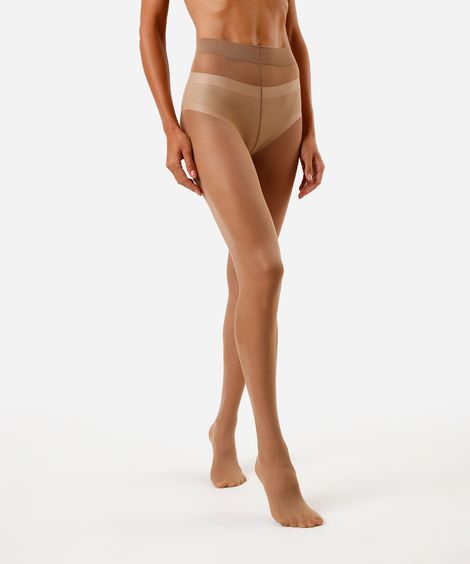 meia calça feminina lupo fio 20 opaca bege