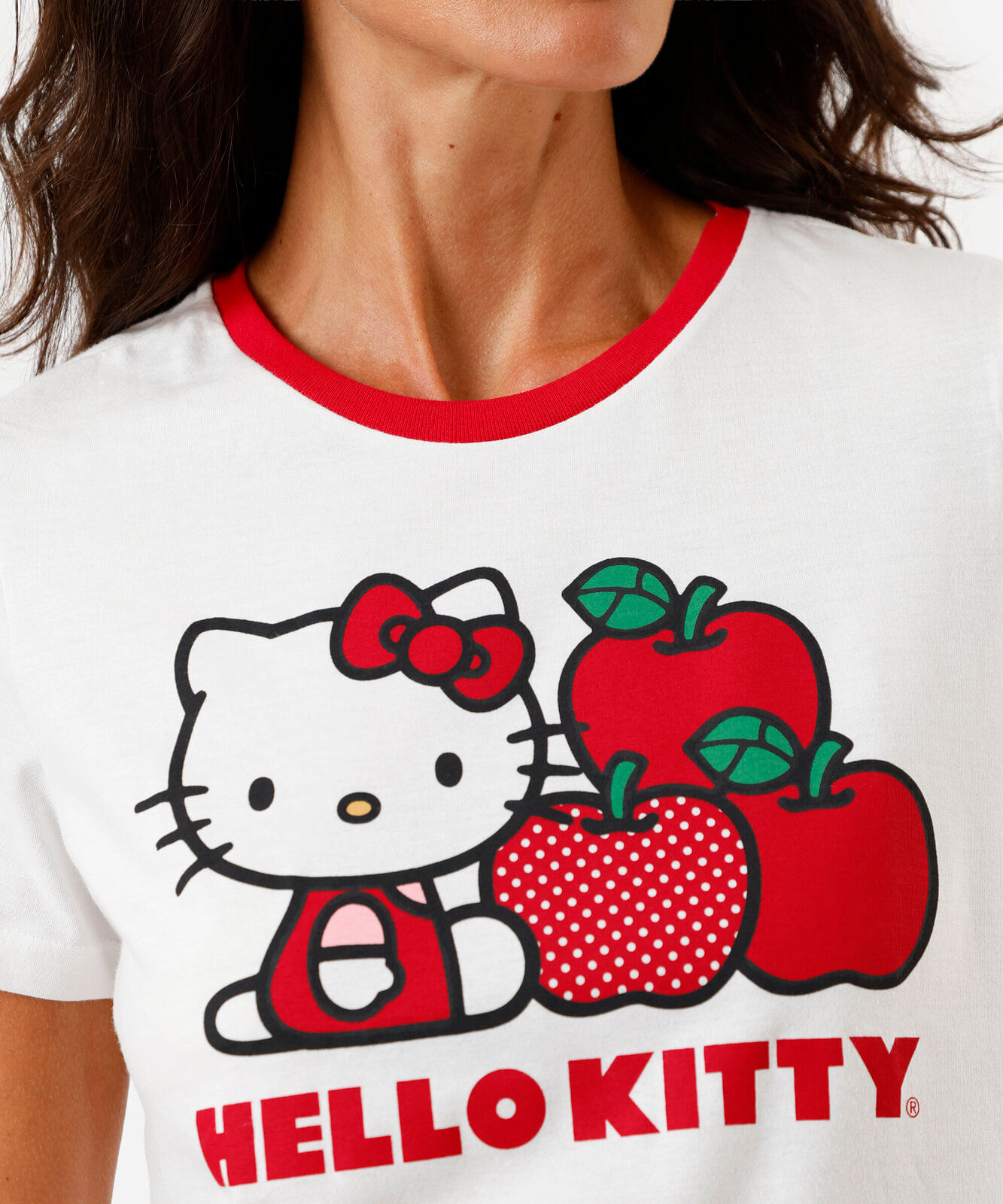 pijama short doll feminino de algodão hello kitty vermelho
