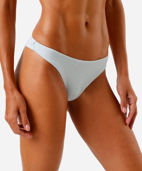 biquíni calcinha fio dental feminino texturizado azul