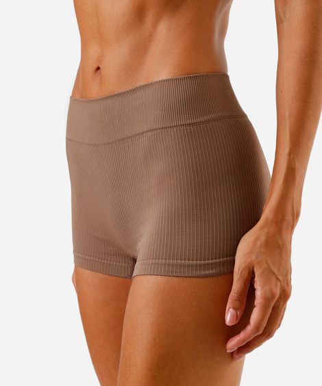 calcinha boyshort sem costura delrio bege