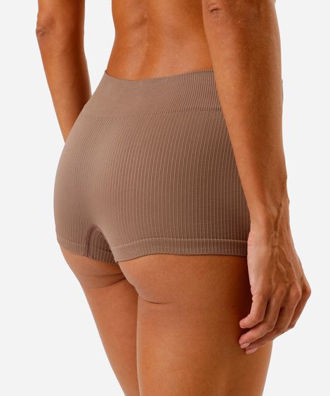 calcinha boyshort sem costura delrio bege