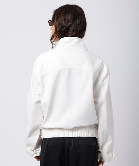 jaqueta feminina de sarja mindset off white