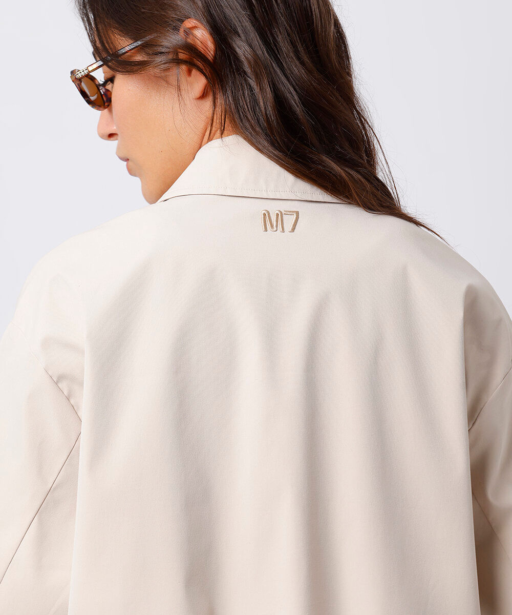 jaqueta bomber feminina com bordado mindset bege