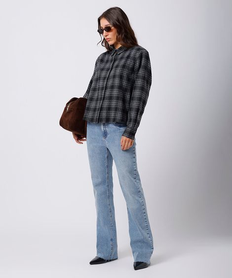 calça flare feminina jeans mindset azul