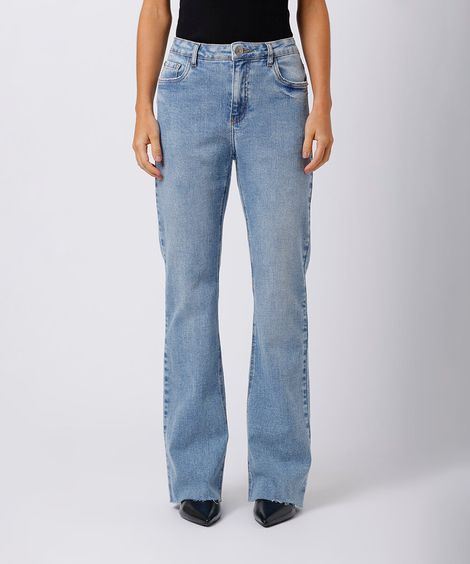 calça flare feminina jeans mindset azul