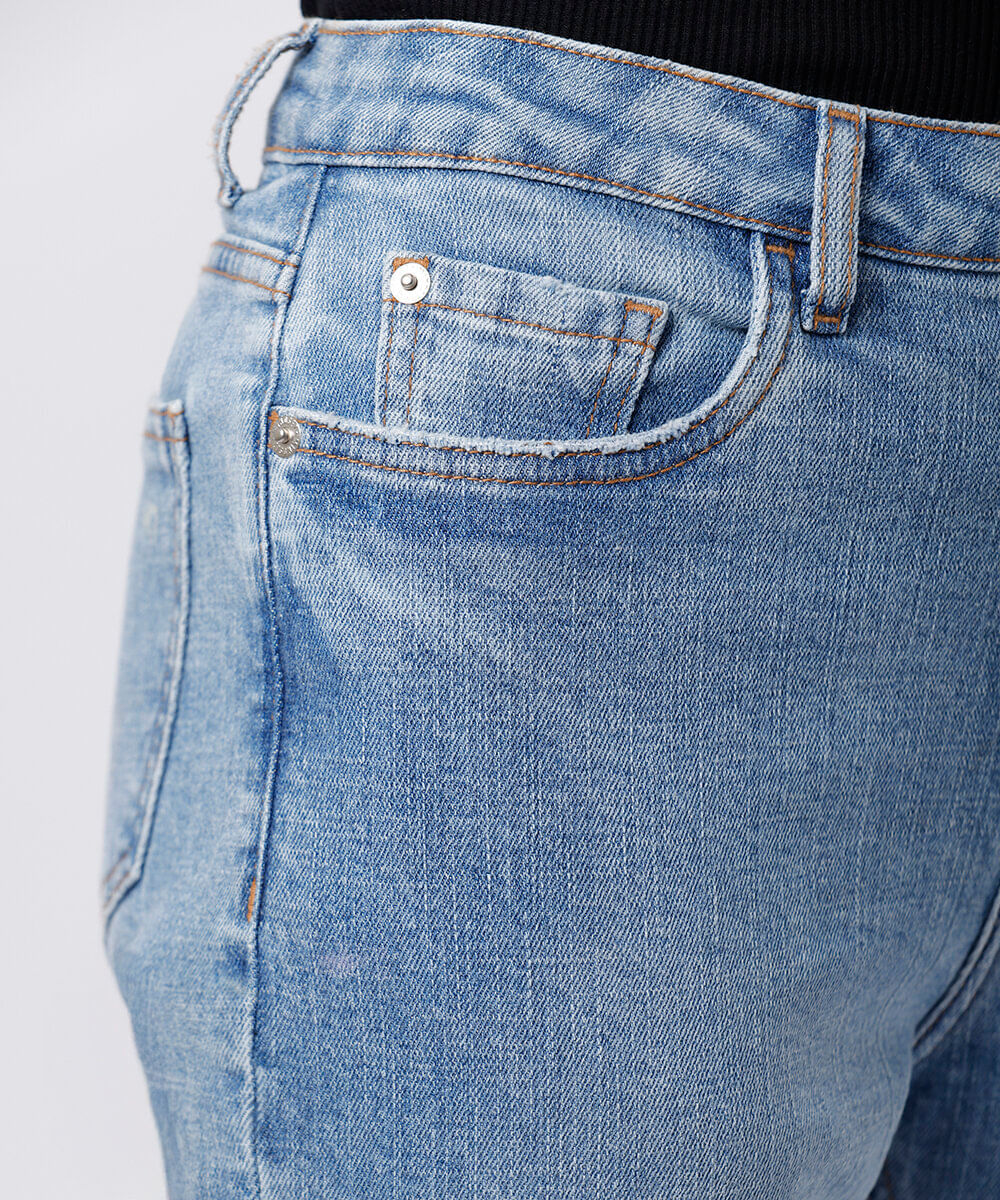 calça flare feminina jeans mindset azul