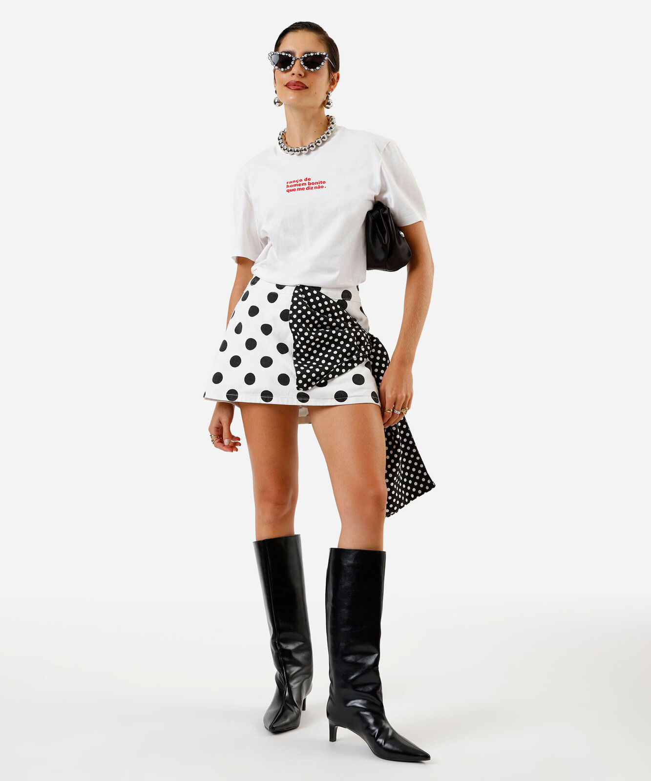 camiseta unissex de algodão digital milton cunha off white