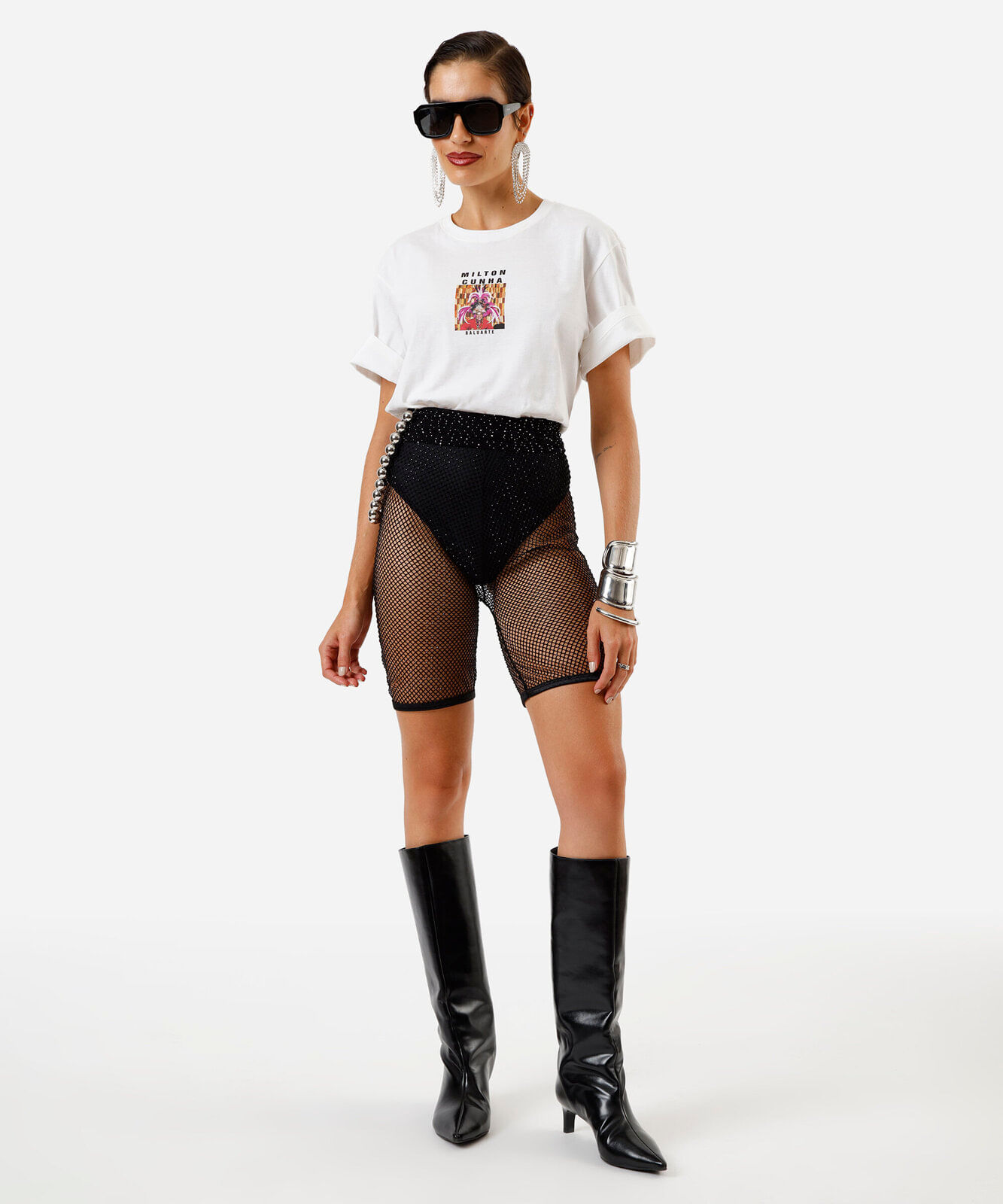 camiseta unissex de algodão digital milton cunha baluarte off white