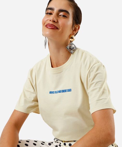 camiseta unissex de algodão digital milton cunha amarela