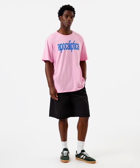 camiseta unissex de algodão digital milton cunha apocalíptica rosa