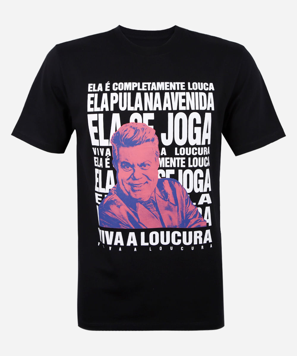 camiseta unissex de algodão digital milton cunha preta