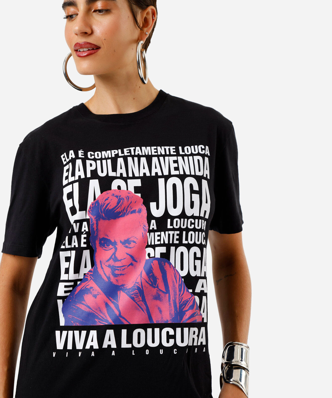 camiseta unissex de algodão digital milton cunha preta